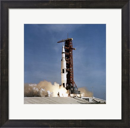 Framed Apollo 11 Space Vehicle Taking off from Kennedy Space Center Print
