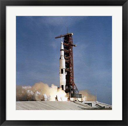 Framed Apollo 11 Space Vehicle Taking off from Kennedy Space Center Print