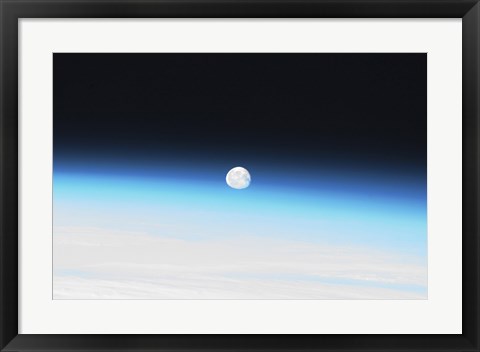 Framed Moon and Earth&#39;s Atmosphere Print