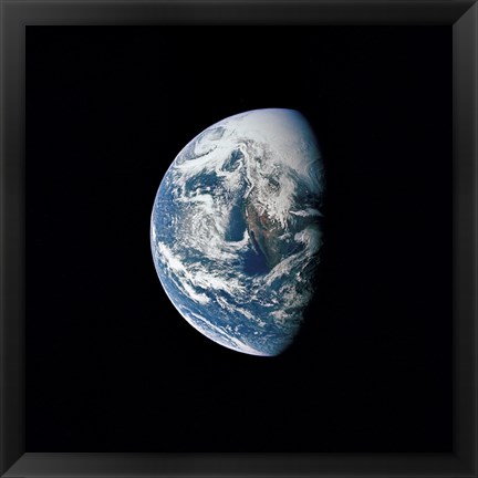 Framed View of Earth taken from the Apollo 13 Spacecraft Print