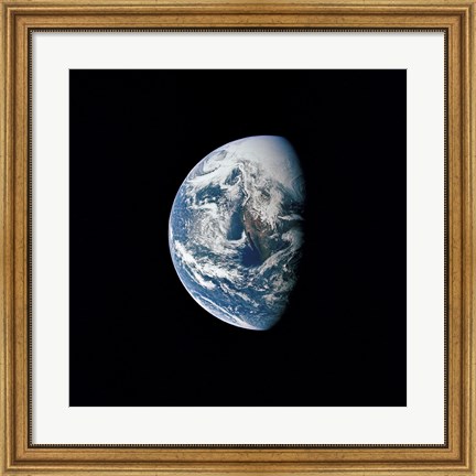 Framed View of Earth taken from the Apollo 13 Spacecraft Print