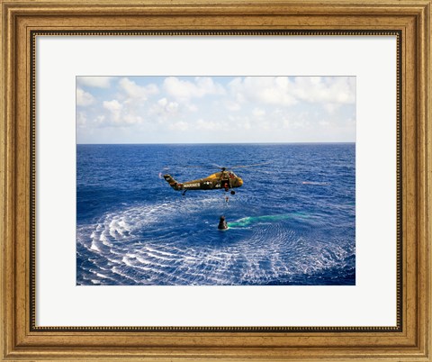 Framed Astronaut is Rescued by a US Marine Helicopter Print