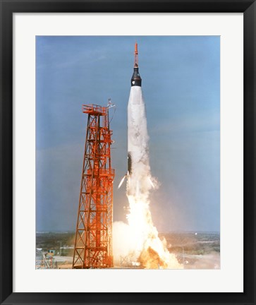 Framed View of the liftoff of Mercury-Atlas 5 from Kennedy Space Center, Florida Print