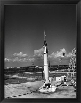 Framed Launching of the Mercury-Redstone 3 Rocket from Cape Canaveral, Florida Print