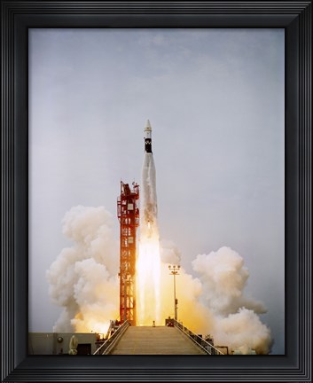 Framed Augmented Target Docking Adapter atop an Atlas Launch Print