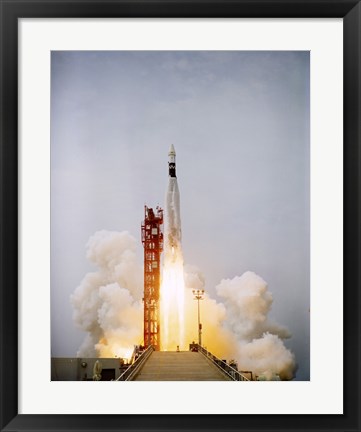 Framed Augmented Target Docking Adapter atop an Atlas Launch Print