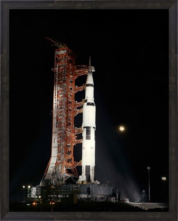 Framed Nighttime View of the Apollo 12 Space Vehicle Print
