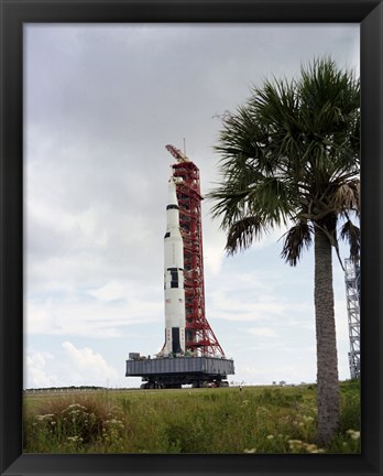 Framed Apollo 4 and its Mobile Launch Tower Print