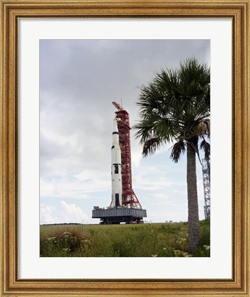 Framed Apollo 4 and its Mobile Launch Tower Print