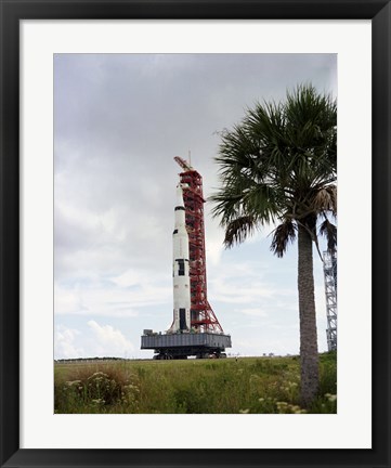 Framed Apollo 4 and its Mobile Launch Tower Print