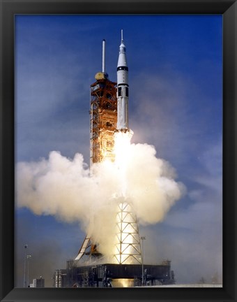 Framed Liftoff of the Saturn IB launch Vehicle Print