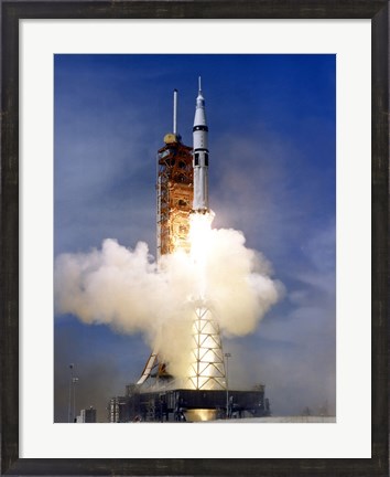 Framed Liftoff of the Saturn IB launch Vehicle Print