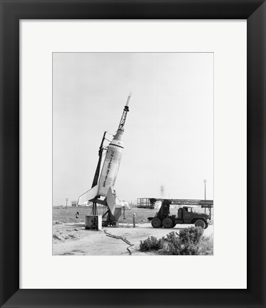 Framed Little Joe on Launcher at Wallops Island Print