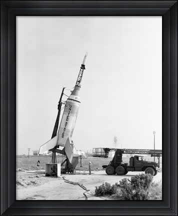 Framed Little Joe on Launcher at Wallops Island Print