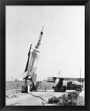 Framed Little Joe on Launcher at Wallops Island Print