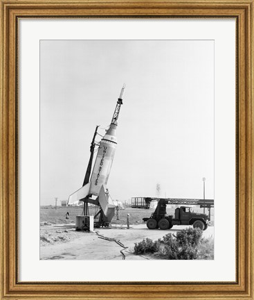 Framed Little Joe on Launcher at Wallops Island Print
