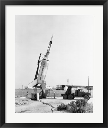 Framed Little Joe on Launcher at Wallops Island Print