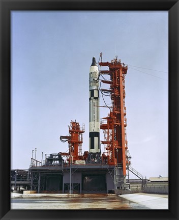 Framed Gemini 5 Spacecraft on its Launch Pad Print