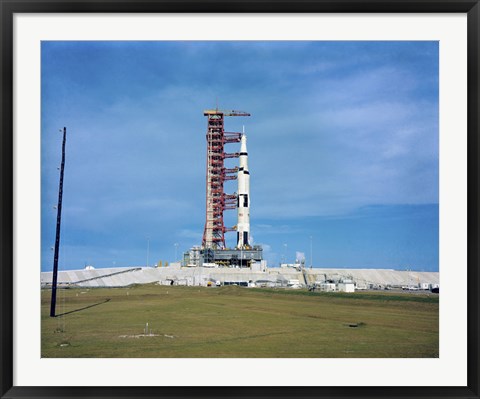 Framed Apollo Saturn 501 Launch Vehicle Mated to the Apollo Spacecraft Print