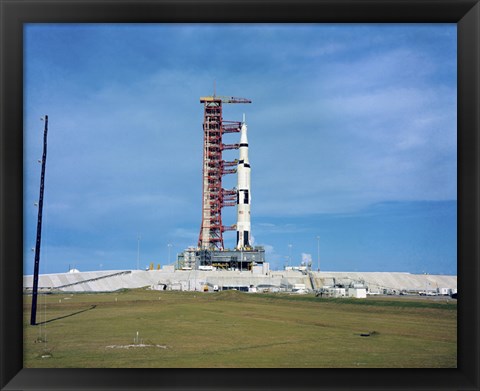 Framed Apollo Saturn 501 Launch Vehicle Mated to the Apollo Spacecraft Print