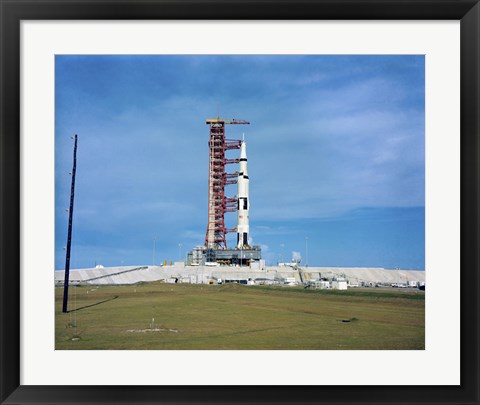 Framed Apollo Saturn 501 Launch Vehicle Mated to the Apollo Spacecraft Print