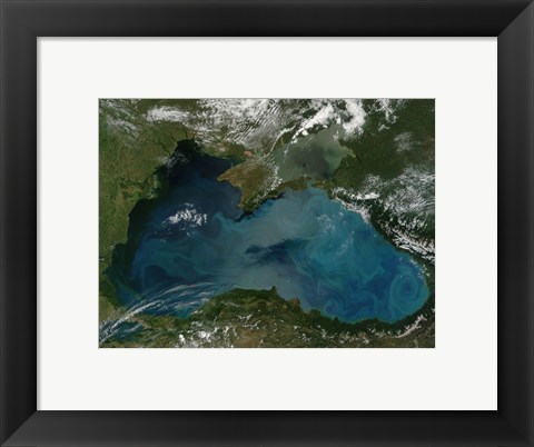 Framed Phytoplankton Bloom in the Black Sea Print