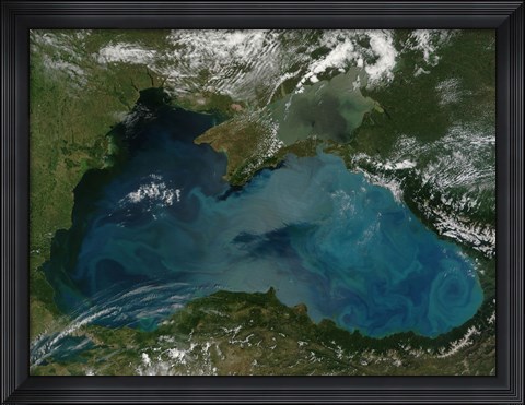 Framed Phytoplankton Bloom in the Black Sea Print