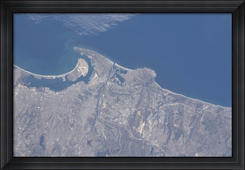 Framed View from Space of San Diego, California Print