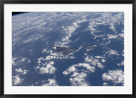 Framed Hawaiian Islands as seen from the International Space Station Print