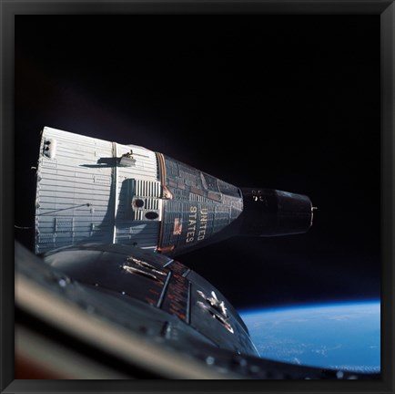 Framed Gemini 7 Spacecraft in Earth Orbit Print