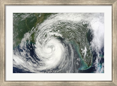 Framed Hurricane Isaac in the Gulf of Mexico Print