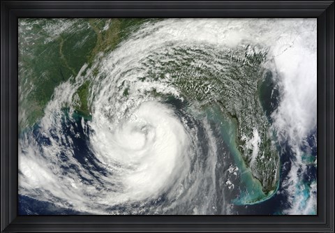 Framed Hurricane Isaac in the Gulf of Mexico Print