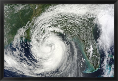 Framed Hurricane Isaac in the Gulf of Mexico Print