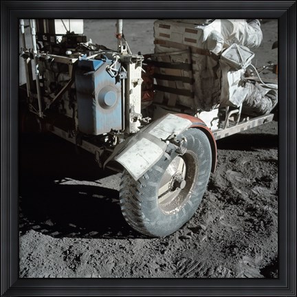 Framed Close-up view of the Lunar Roving Vehicle during Apollo 17 EVA Print