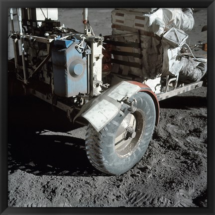 Framed Close-up view of the Lunar Roving Vehicle during Apollo 17 EVA Print