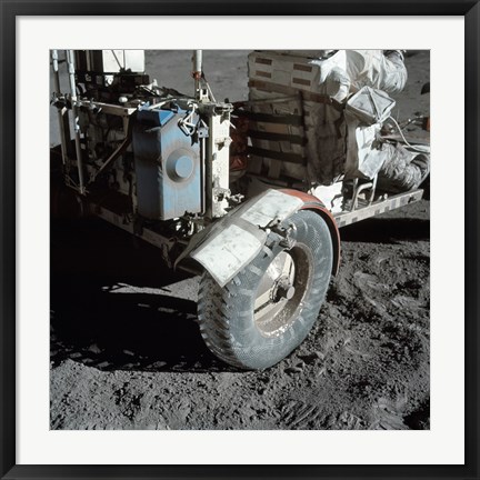 Framed Close-up view of the Lunar Roving Vehicle during Apollo 17 EVA Print