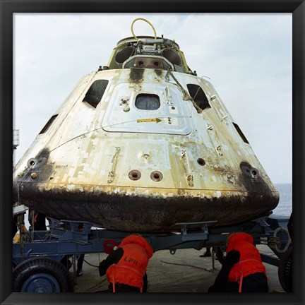 Framed Close-up View of the Apollo 9 Command Module After Recovery Print