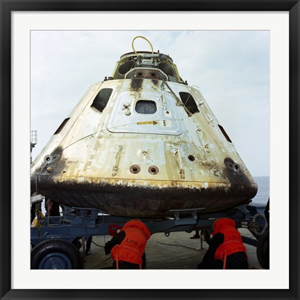 Framed Close-up View of the Apollo 9 Command Module After Recovery Print