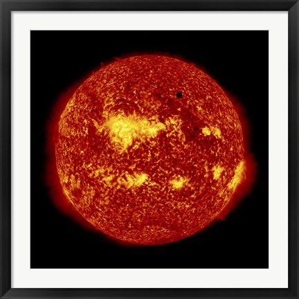 Framed 2012 Transit of Venus moving through the Sun Print