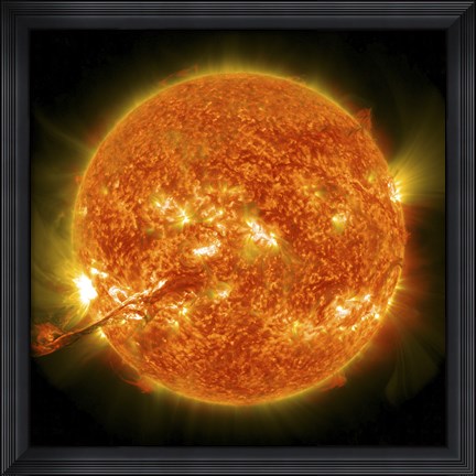Framed Magnificent Coronal Mass Ejection Erupts on the Sun Print