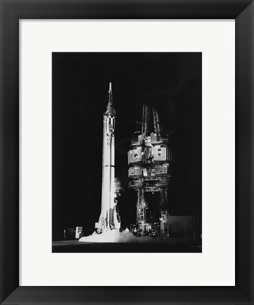 Framed Mercury-Redstone 3 Missile on Launch Pad, Cape Canaveral, Florida Print