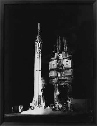 Framed Mercury-Redstone 3 Missile on Launch Pad, Cape Canaveral, Florida Print