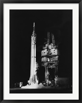 Framed Mercury-Redstone 3 Missile on Launch Pad, Cape Canaveral, Florida Print