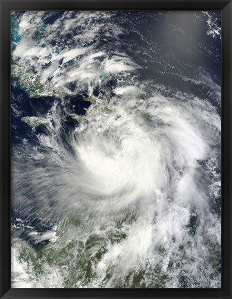 Framed Tropical Storm Isaac Moving through the Eastern Caribbean Sea Print