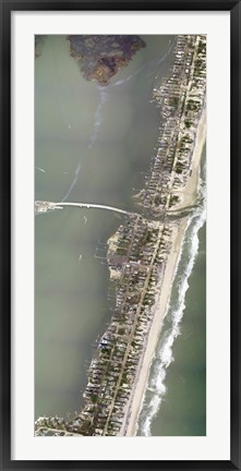 Framed Aerial view Showing a Portion of Mantoloking, New Jersey, Damaged by Hurricane Sandy Print