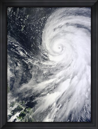 Framed Typhoon Bolaven northeast of the Philippines Print
