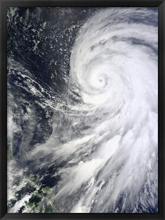 Framed Typhoon Bolaven northeast of the Philippines Print