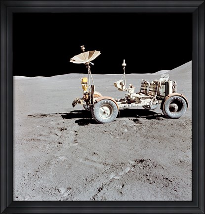 Framed Apollo 15 Lunar Roving Vehicle on the Moon Print