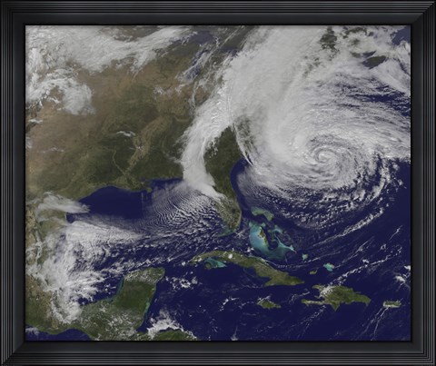 Framed Hurricane Sandy and the East Coast Print