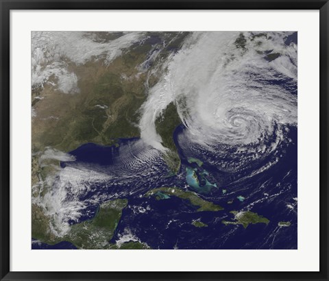 Framed Hurricane Sandy and the East Coast Print